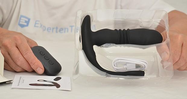 SAUL Doppel-Penisring Prostata Vibrator im Test - Lieferinhalt: Prostata-Massagegerät,Fernbedienung,USB-Kabel,Anleitung