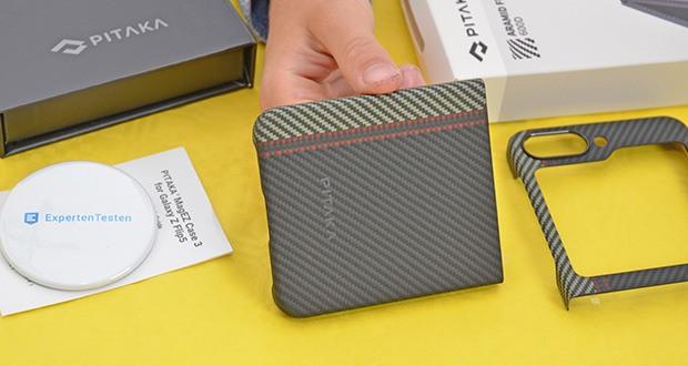 pitaka MagEZ Case 3 Hülle für Galaxy Z Flip5 im Test - Texturierte Oberfläche