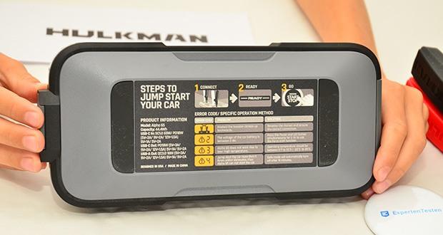 HULKMAN Alpha 65 Starthilfe im Test - Arbeitet bei -15℃ bis 45℃