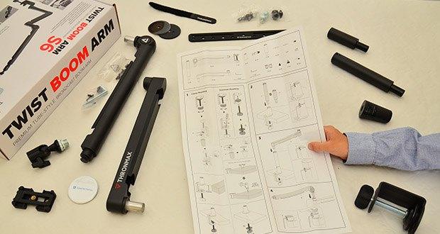 THRONMAX Twist Boom Arm S6 Mikrofon Stand im Test - Reibungslose Bedienung