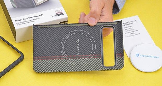 pitaka MagEZ Hülle für Pixel Fold Ouvertüre im Test - Langlebige, geflochtene Hüllenstruktur