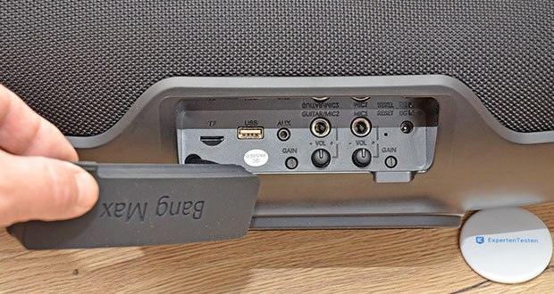 Tronsmart Bang Max Tragbarer Party-Lautsprecher im Test - Unterstützt Karaoke-Einrichtungen, Mic & Gitarren-Eingang