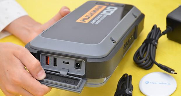 HULKMAN Alpha 100 Starthilfe im Test - Praktischer 12V-DC-Ausgangsport; Typ-C USB-Kabel dabei