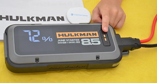 HULKMAN Alpha 85 Starthilfe im Test - 3,3-Zoll-Smart-Screen
