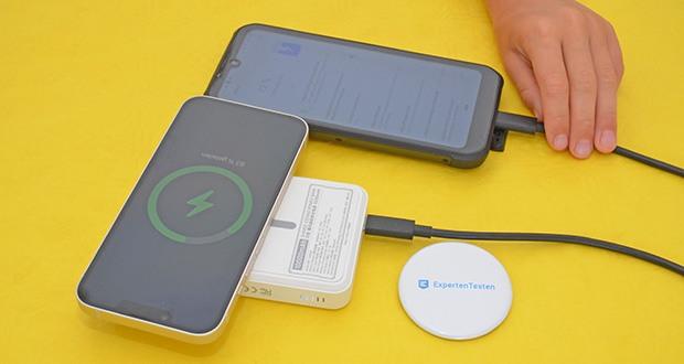 SHARGE Icemag Powerbank im Test - 7,5W Max Wireless Ladung; 20W Max USB-C-Kabelladung