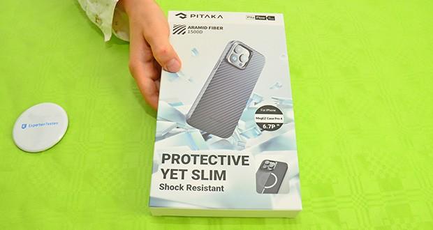 pitaka MagEZ Case Pro 4 für iPhone 15 Plus Schwarz/Grau im Test - Militärqualitätsschutz