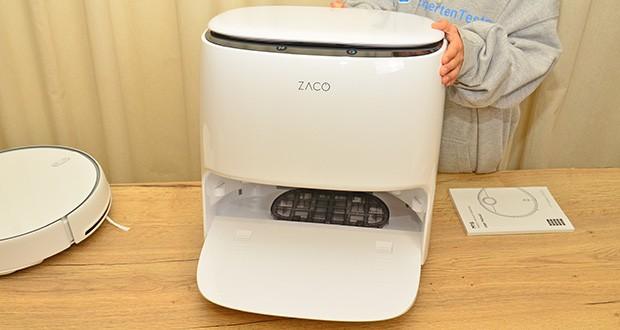 Zaco M1S Saug- und Wischroboter mit Selbstreinigender Ladestation im Test - Selbstreinigende Ladestation