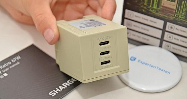 SHARGE Shargeek Retro 67 Ladegerät im Test - 3×USB-C Ausgänge