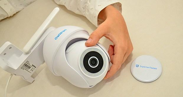 Owltron Überwachungskamera O1 Aussen im Test - Ferngesteuerte Drehung um 355° und Neigung um 96°