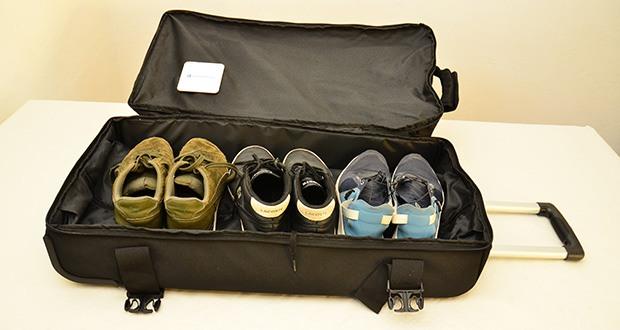 EVERGLOBE Reisetasche mit Rollen im Test - Separates Schuhfach