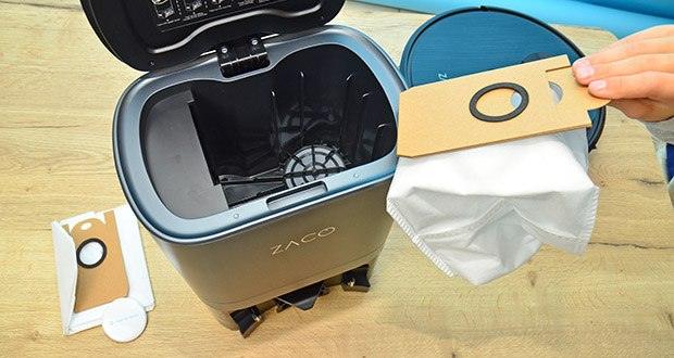 ZACO A10 Pro Saug- Wischroboter mit Absaugstation im Test - 2,5l Staubbeutelkapazität (Staubbeutelwechsel nur alle 60 Tage)