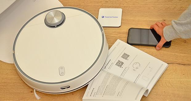 Zaco M1S Saug- und Wischroboter mit Selbstreinigender Ladestation im Test - Bedienung per App; Individuelle Reinigungskarten