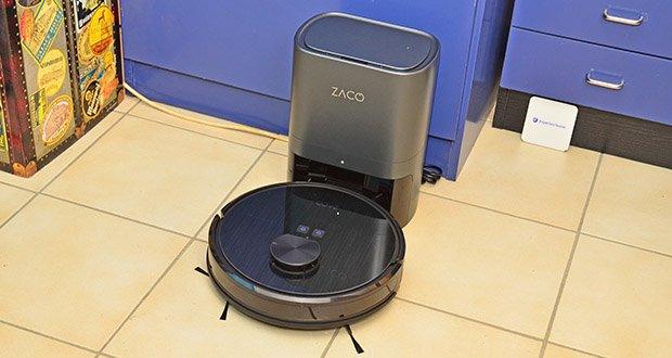 ZACO A10 Pro Saug- Wischroboter mit Absaugstation im Test - Automatische Reinigungsfortsetzung nach Laden