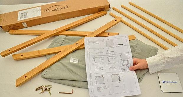 HeimGlück Wäschekorb 60l grau im Test - ausführliche Montageanleitung für den einfachen Aufbau