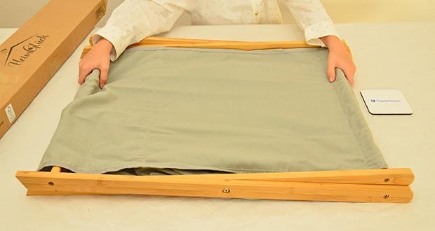 HeimGlück Wäschekorb 60l grau im Test - Faltbar für platzsparendes Verstauen