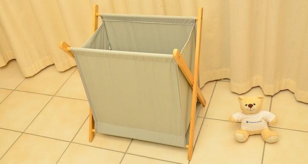 HeimGlück Wäschekorb 60l grau im Test - Stilvolles Design als Hingucker