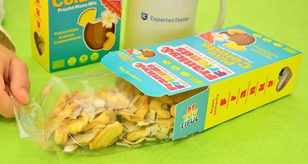 Franky & Friends Pina Colada Bio-Frucht-Nuss-Mix im Test - Kompakte, praktische Verpackung