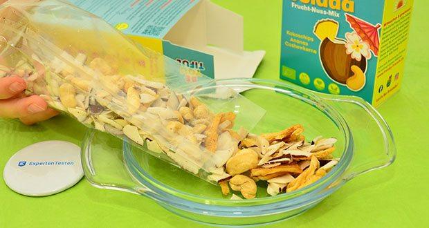 Franky & Friends Pina Colada Bio-Frucht-Nuss-Mix im Test - Ohne Zuckerzusatz, ohne künstliche Aromen, ohne gesättigte Fettsäuren