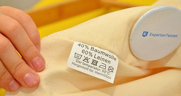 HeimGlück Wäschesammler 60l beige im Test - Waschbar: Einfache Reinigung, langlebig