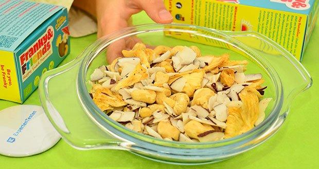 Franky & Friends Pina Colada Bio-Frucht-Nuss-Mix im Test - Hochwertige Bio-Kokoschips, proteinreiche Cashewkerne, 100% naturbelassene Ananas