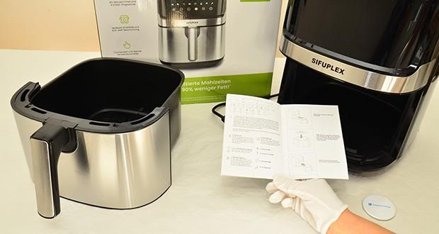 Sifuplex Heissluftfritteuse AFS70 6,5 Liter im Test - Sichere Bedienung und Handhabung