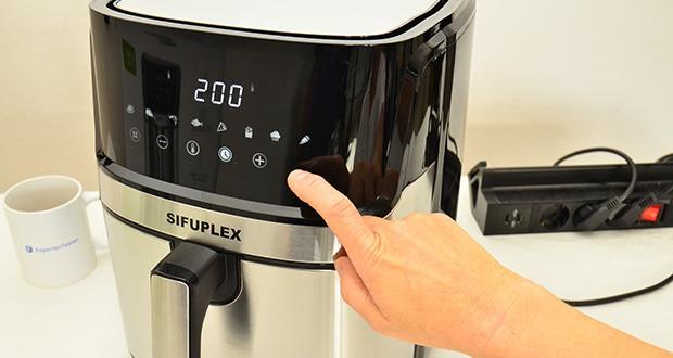 Sifuplex Heissluftfritteuse AFS70 6,5 Liter im Test - Intuitive Multifunktions-Touch-Bedienung