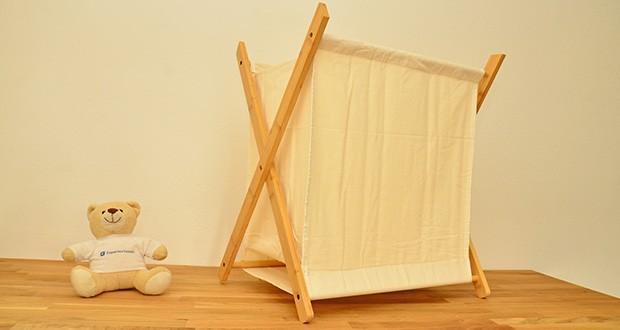 HeimGlück Wäschesammler 60l beige im Test - Stabile Konstruktion: Mit dem Stable-X-Design