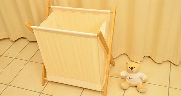 HeimGlück Wäschesammler 60l beige im Test - Ästhetischer Look: Aus ästhetischem japanischem Moso-Bambus