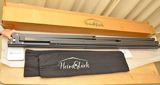 HeimGlück Wäscheständer schwarz im Test - Hochwertiges, rostfreies Material