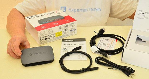 AverMedia Live Gamer Ultra 2.1 GC553G2 Capture Card im Test - Inklusive aller benötigten Kabel und Anleitungen