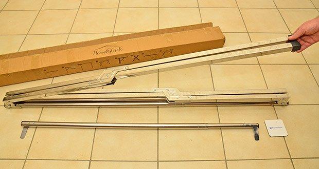 HeimGlück Kleiderständer Silber im Test - Schnelles Zusammenfalten durch Quick-System