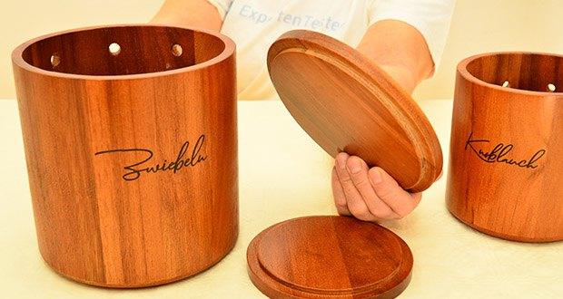 HOMEWOOD Zwiebel- & Knoblauch Aufbewahrung im Test - Bruchsicher und langlebig