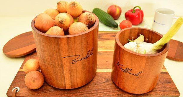 HOMEWOOD Zwiebel- & Knoblauch Aufbewahrung im Test - Elegante KĂĽchenorganisation