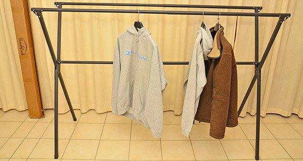 HeimGlück Wäscheständer schwarz im Test - Passt in jeden Wohnraum