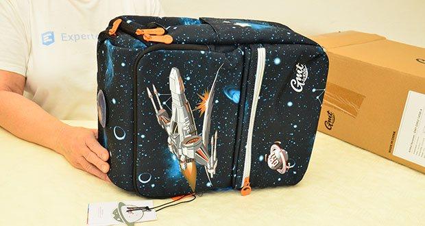 GMT LIGHT 6-Teiliges Schulranzen-Set Raumschiff im Test - Extrem leicht, nur 780 Gramm