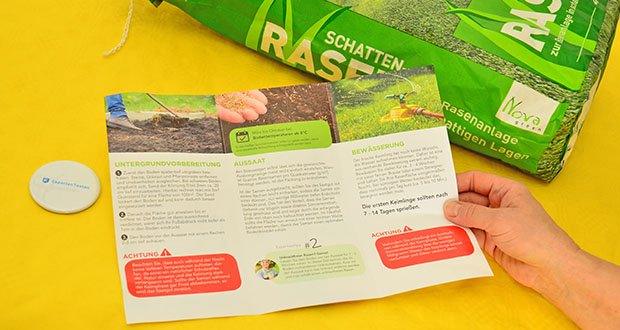 NovaGreen Schattenrasen Premium 2,5kg im Test - Inklusive Expertenratgeber für Ansaat