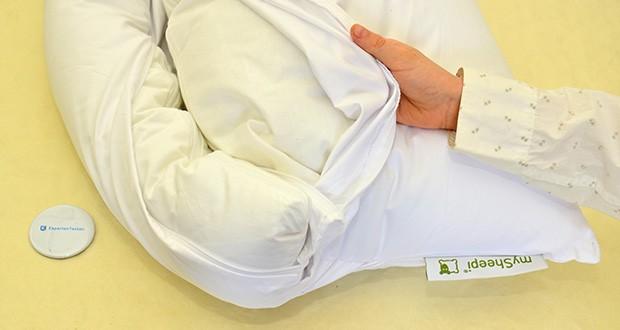 mySheepi HOME Kopfkissen im Test - Einfache Pflege – ganze Kissen waschmaschinenfest