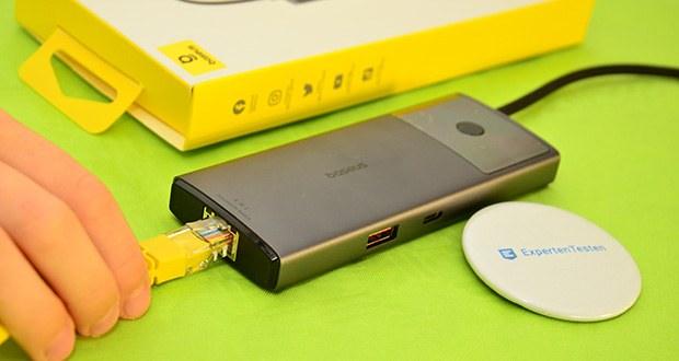 Baseus 6-in-1 USB-C Docking Station im Test - Hochgeschwindigkeits-Gigabit-Ethernet