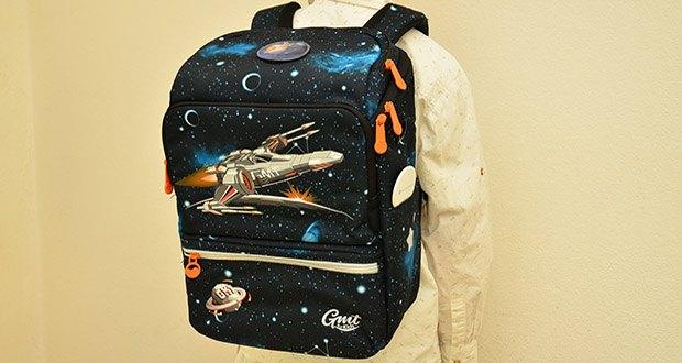 GMT LIGHT 6-Teiliges Schulranzen-Set Raumschiff im Test - Ergonomisch geformte RĂĽckenkonstruktion