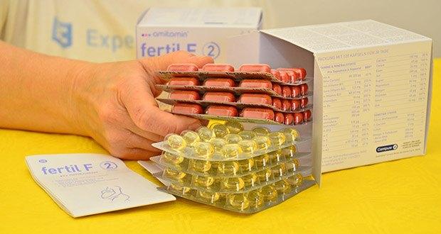 amitamin Fertil F Phase 2 Kapseln für Schwangerschaft und Stillzeit im Test - Kombination aus bioaktivem Quatrefolic und Folsäure