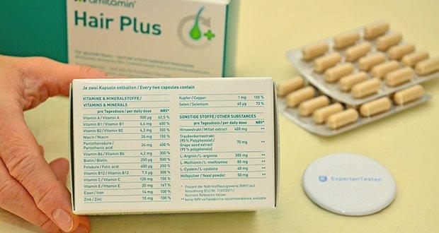 amitamin Hair Plus Haar Vitamine im Test - Über 20 essentielle Nährstoffe
