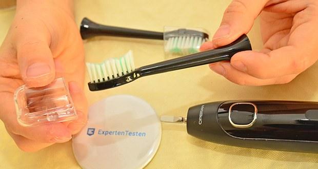 Operan Sonic Elektrische Zahnbürste mit Reisebox schwarz im Test - Umweltfreundliche Dupont-Bürstenköpfe
