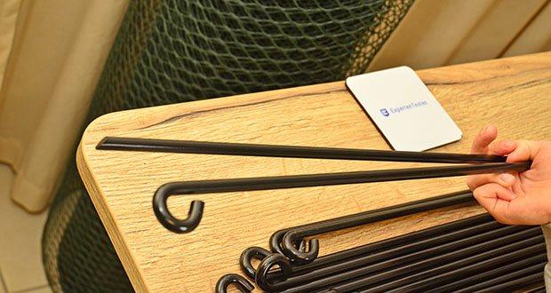 SELFmania Hühnerzaun im Test - Hochwertige Verzinkung der Befestigungsstäbe