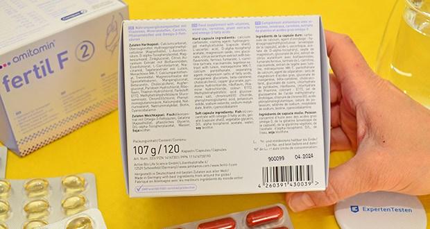 amitamin Fertil F Phase 2 Kapseln für Schwangerschaft und Stillzeit im Test - Optimiert für den erhöhten Nährstoffbedarf