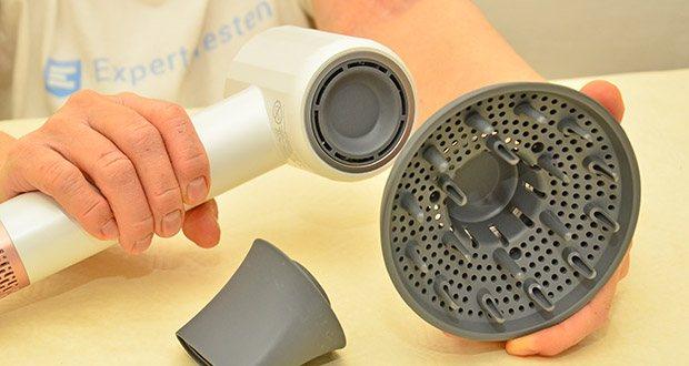 Fentgo Ionen Haartrockner mit Diffusor im Test - Magnetdüsen drehbar