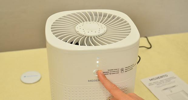 MORENTO HY1800 Luftreiniger im Test - Einfache Ein-Knopf-Bedienung