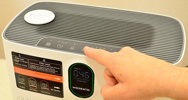 MORENTO HY4866 Luftreiniger im Test - Touchpanel-Bedienung