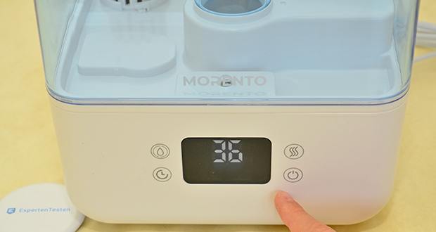 MORENTO MR4102 Luftbefeuchter im Test - Konstanter Luftfeuchtigkeitsmodus; 3 einstellbare Nebelstufen; Timer-Einstellung für Nebeldauer
