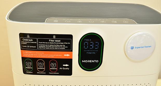MORENTO HY4866 Luftreiniger im Test - Unter 24 dB Betriebslautstärke