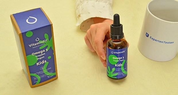 VitaminFit Vegane Omega 3 Kinder Tropfen im Test - Für Kinder ab 1 Jahr geeignet
